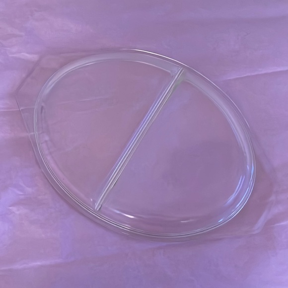 Vintage Pyrex Snowflake Turquoise 1 1/2 Quart Divided Dish with Lid - Picture 6 of 6